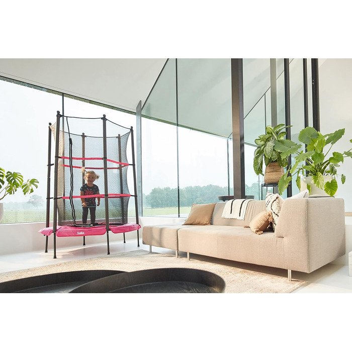 Трамплін дитячий Salta Junior Ø 140 см, рожевий - з сіткою, TÜV geprüft