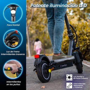 Електросамокат smartGyro K2 Titan C 48V 13 000 мАг, безкамерні колеса, підвіска, потрійне гальмо, поворотники, керування через додаток, друга генерація
