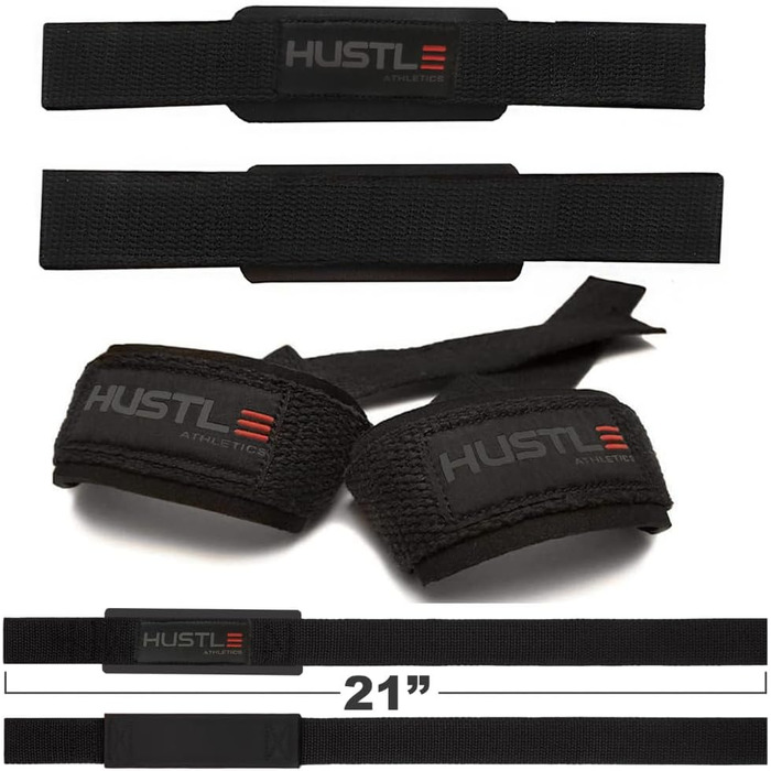 Підйомні лямки Hustle Athletics для чоловіків, ремені для тяги, тренажерний зал