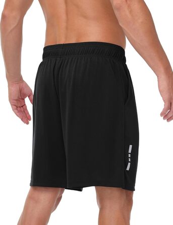 Спортивні шорти чоловічі літні швидковисихаючі. Штани для занять спортом, фітнесу, баскетболу та джогінгу з кишенями. Чорний/Темно-сірий/Чорний/Морський/Сірий (M, Чорний)