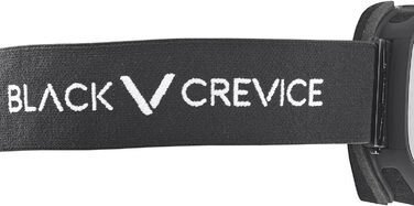 Універсальні лижні окуляри Black Crevice без оправи, циліндричні лінзи, снігові окуляри з UV-захистом та антифогом для власників окулярів, чорний/сріблясте дзеркало