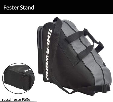 Сумка для ковзанів Sherwood: для ковзанів, роликів та хокею. Чорна сумка для дорослих та дітей