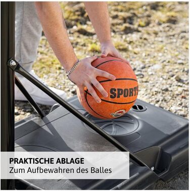 Баскетбольне кільце з регульованою висотою 1.5-3.05м Dönges - Комплект з м'ячем та насосом - Вуличне/Приміщення - Міцна, стійка до погодних умов - Для дітей та дорослих