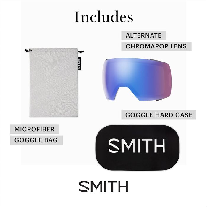 Лижна маска Smith Optics I/O MAG XL, унісекс, зелена, ChromaPop Sun Platinum Mirror, зимові окуляри