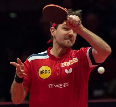 Настільний тенісний ракетка Butterfly Timo Boll Bronze 85010 для хобі та амбіційних гравців, ITTF сертифікований гумовий наклад Addoy, увігнута ручка, натуральне дерево