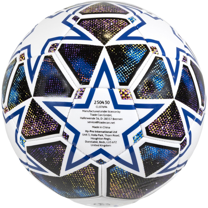 М'яч футбольний UEFA Champions League офіційний біло-синьо-зелений