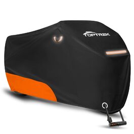 Водонепроникний чохол для мотоцикла toptrek Outdoor 210D, зимовий захисний тент з відбивачами та сумкою для зберігання (245x105x125см)