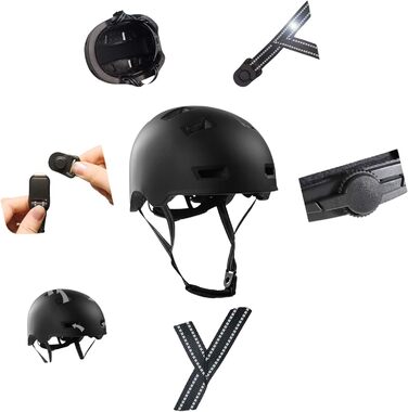 Захисний шолом Crazy Safety Rampage Orange Schlange для велосипеда, скейтборда, роликів і BMX, універсальний регульований для чоловіків, жінок і дітей, розмір M (54-57 см), помаранчевий зміїний дизайн