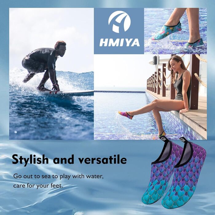 Водні шкарпетки HMIYA для плавання та відпочинку, чоловічі та жіночі, для серфінгу, йоги, тренувань, 42/43 EU, блакитний