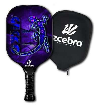 Плекачка для піклболу ZGECKO (Блакитна): Композитна, легка, з серцем з бджолиного дерева та поліпропілену