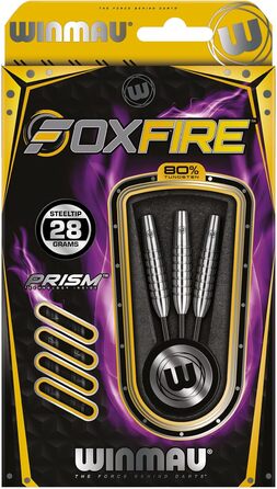 Дротики Winmau Foxfire Profi з вольфраму для дартсу, сталевий наконечник, комплект з перами та держателями