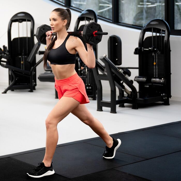 Набір гантелей Gymtek 2в1: короткі та штанга, регульована вага для силових тренувань вдома