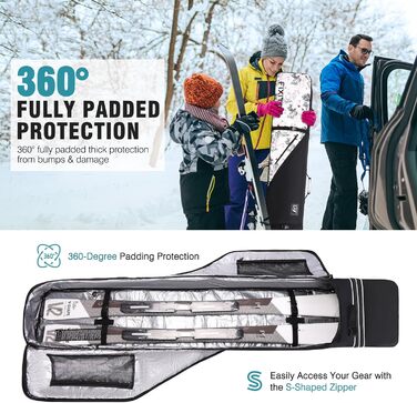 Чохол для сноуборду Flamingo з регульованою довжиною (157-181 см), водонепроникний, з повним захистом для борду, черевиків, одягу, шолому та спорядження