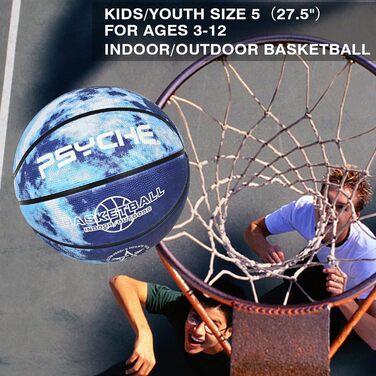 Баскетбольні м'ячі Wuzfully для дітей та дорослих, Indoor/Outdoor, блакитні