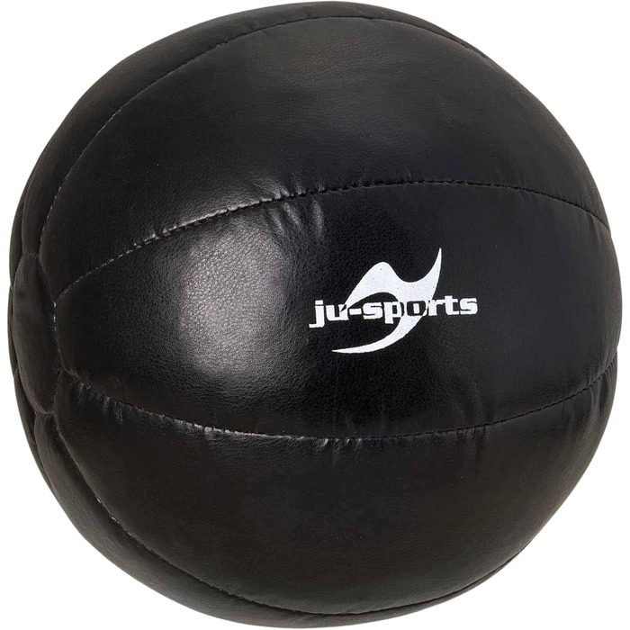 Медичний м'яч Ju-Sports Slam Ball з якісної штучної шкіри, чорний, для всіх видів спорту та силових тренувань