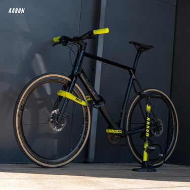 Замок для велосипеда AARON Lock One з 5-значним кодом, сталевий ланцюговий замок, високий рівень захисту, підходить для E-bike, MTB, Trekking, Tour, Road bike (Жовтий)