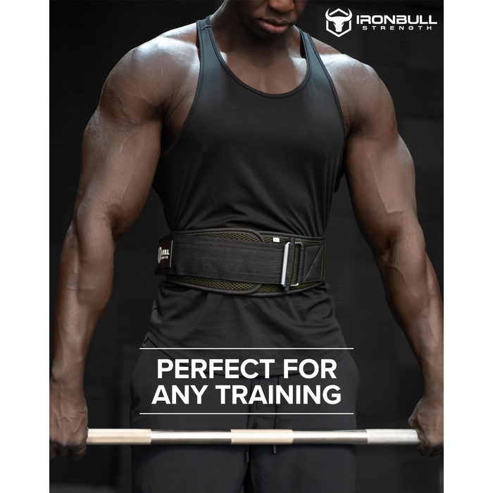 Пояс для важкої атлетики Iron Bull Strength – міцний, з автоблокуванням, для чоловіків та жінок, XXL, зелений