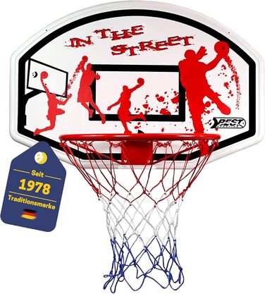 Баскетбольний кошик Best Sporting з щитом, Ø45 см, нейлонова сітка, для вулиці, для дітей та дорослих