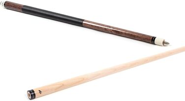 Більярдний кий Riley з ручкою з штучної шкіри, 58 дюймів (147 см), наконечник 13 мм, темне дерев'яне забарвлення, з кейсом