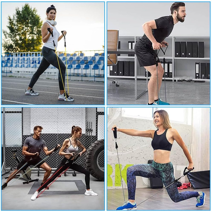 Набір еластичних стрічок Flintronic для фітнесу, силових тренувань та йоги (150 LBS, 12 шт.)