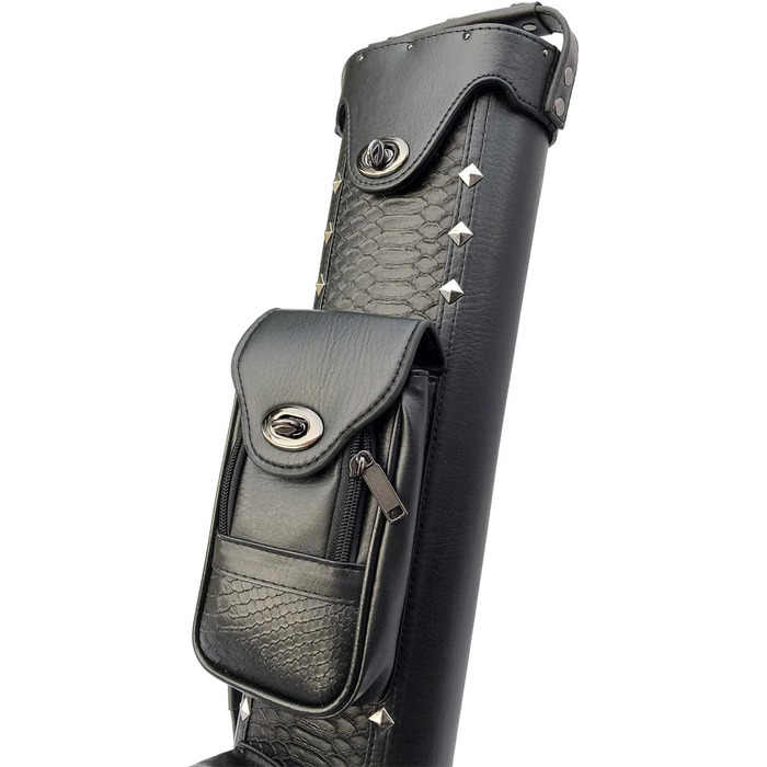 Billardqueue-Koffer Champion Sport Co 2x4 Premium: для київ, 2 насадки, 4 ручки, чорний, з підставкою