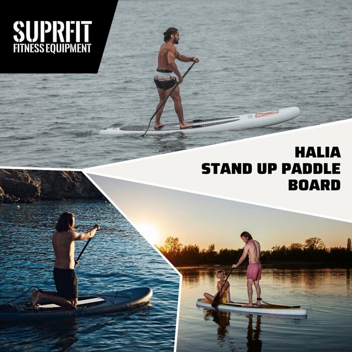SUPRFIT SUP дошка надувна з веслом, комплект для Stand Up Paddling, до 140 кг, 330x78x15 см, біло-помаранчевий