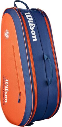 Сумка для тенісних ракеток Wilson Roland Garros Team 6: на 6 ракеток, велика кишеня для одягу, Clay/Navy