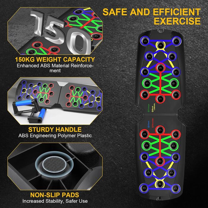 Flintronic Тренажер для віджимань 28 в 1: Фитнес-дошка для всього тіла, компактна та портативна