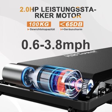 HBTower Walking Pad - Складний біговий килимок для дому та офісу з LED-дисплеєм та пультом керування