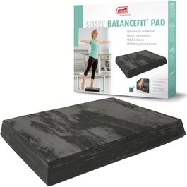 Балансувальна подушка Sissel Balancefit, TPE, антиковзка, для тренування рівноваги та координації, для дому і вулиці, до 120 кг, чорна