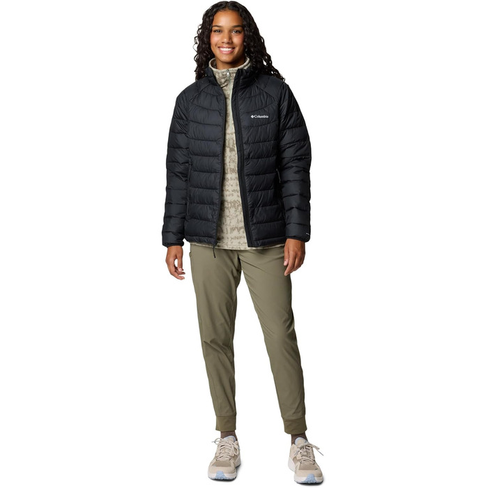 Жіноча утеплена куртка Columbia Powder Lite II Full Zip, чорна, розмір XL
