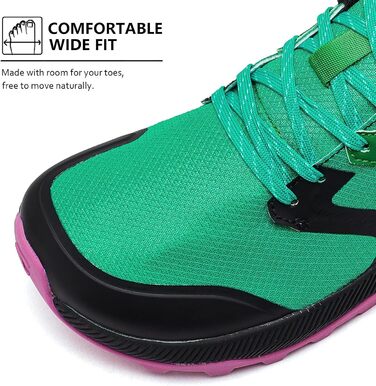 Чоловічі кросівки для трейлраннінгу HOBIBEAR | Трекінг, хайкінг | Широкий носок, не слизькі | 47 EU, Зелений