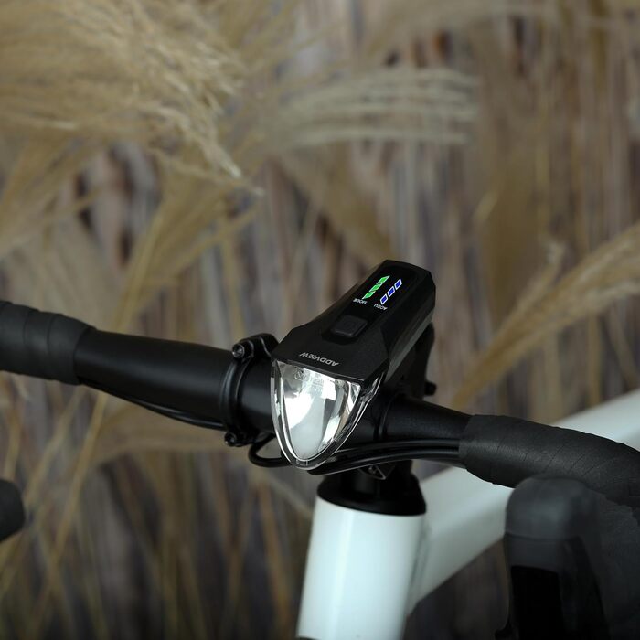 Велофара ADDVIEW Starlight – комплект фар із сертифікацією StVZO, 70 Lux LED, USB-C, акумулятор, IP65, 170м, авто-режим, датчик руху, велоосвітлення