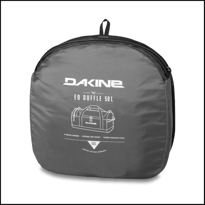 Спортивна сумка Dakine EQ Duffle 70 л, чорна, міцна та зручна, з двосторонньою блискавкою, легка для транспортування