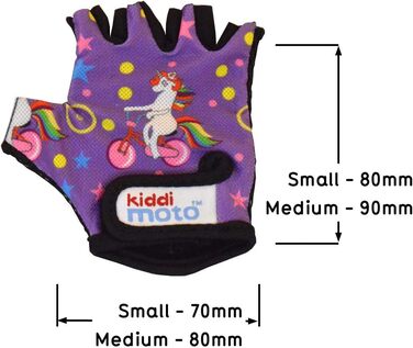 Дитячі велосипедні рукавички без пальців KIDDIMOTO для хлопчиків та дівчаток (4-8 років), Unicorn