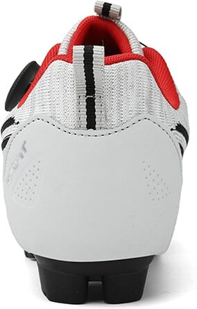 Чоловічі велотуфлі для шосе та MTB: дихаючі кросівки для велосипеда, сумісні з SPD педалями, розмір 43 EU, білі