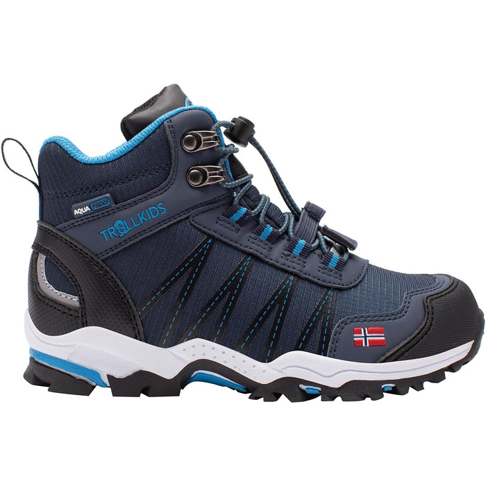 Дитячі трекінгові черевики Trolltunga Hiker Mid від Trollkids (28 EU, Темно-синій)