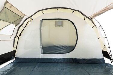 Намет CampFeuer Super+ для 4 особи: великий тунельний намет з 2 входами та тамбуром, 3000 мм водовідштовхування | Груповий, сімейний намет для кемпінгу, Sand/Schwarz