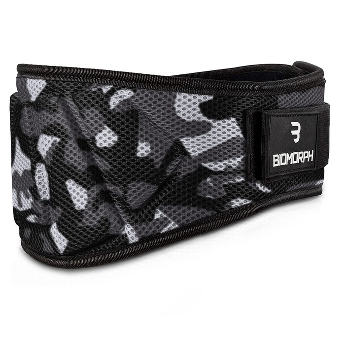 Пояс для важкої атлетики Biomorph Camo Grey (M - 90 см) для пауерліфтингу, бодібілдингу, кросфіту (унісекс)