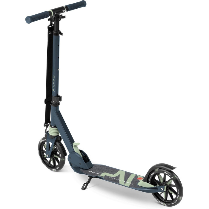 Електросамокат Movino City Light для дітей та підлітків, синій/оливковий: з амортизатором, колеса 180мм, регульований кермо