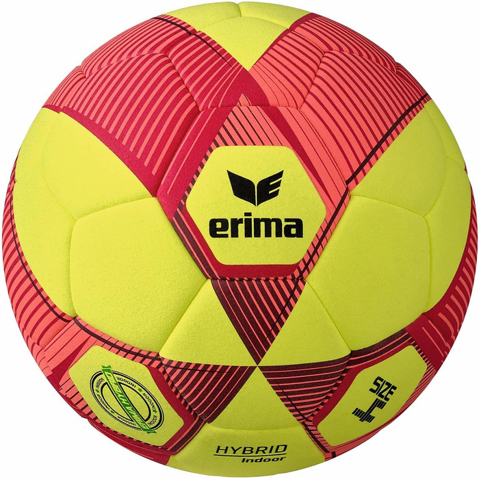 Футбольний м'яч Erima HYBRID Indoor жовто-червоний, розмір 4, для залу