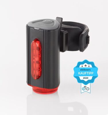 Набір освітлення для велосипеда FISCHER TWIN Single: фара та стоп-сигнал на акумуляторі, USB-зарядка, IP44, StVZO 30/15 Lux