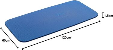 Гімнастичний килимок AIREX Fitness 120, синій, 120x60x1,5 см