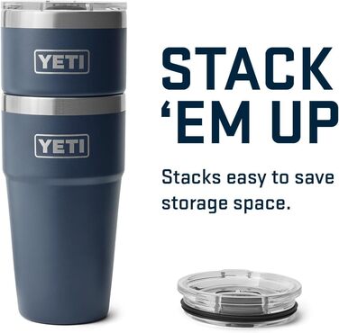 Термокружка YETI Rambler 591 мл з кришкою MagSlider, синя, сталева, для напоїв