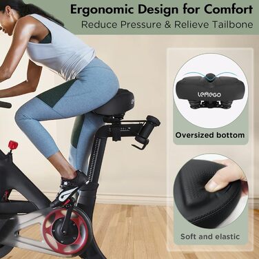 Зручний велосипедний сідло LEMEGO для чоловіків та жінок: широке, ергономічне, з гелевим наповнювачем. Підходить для MTB, шосе, електровелосипедів та міських велосипедів