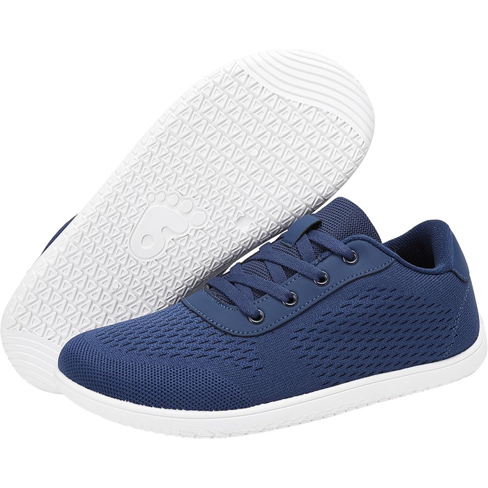 Легкі та зручні кросівки для бігу та тренувань Barfußschuhe: дихаючі, з широкою передньою частиною, антиковзаючі, для чоловіків та жінок (36 EU, Темно-синій)