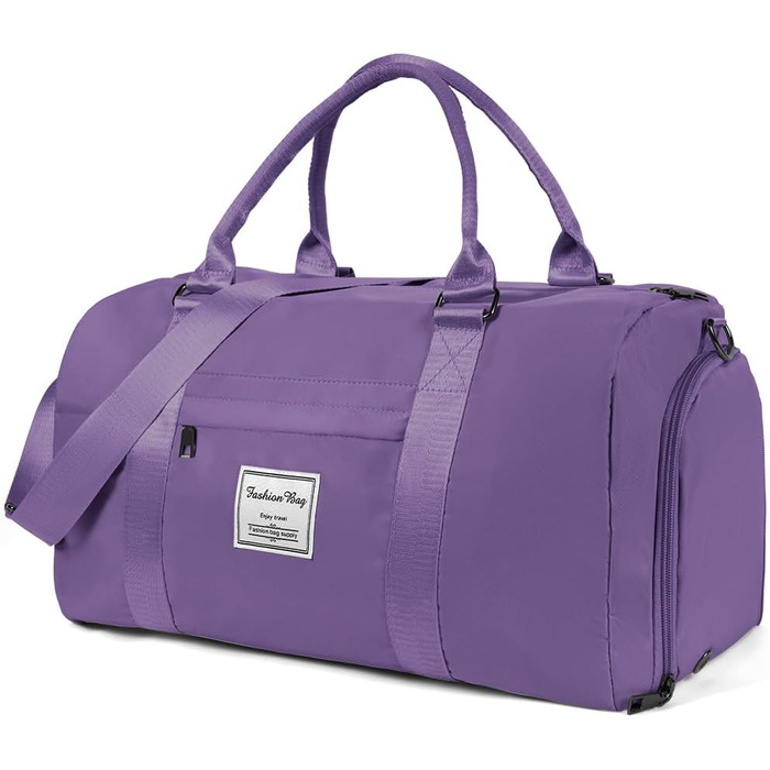 Спортивна сумка Flintronic: дорожня сумка, містка для подорожей, з відділенням для взуття та мокрих речей, водонепроникна, для чоловіків та жінок, чорна (#3 фіолетовий)