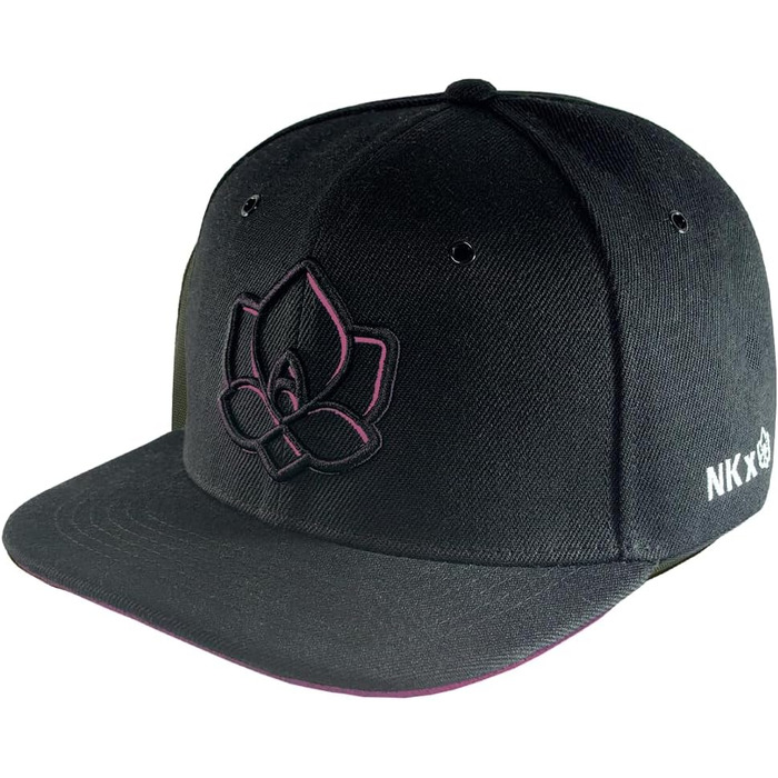 Кепка-снапбек Nebelkind Steini Der Keller унісекс, регульована базакап у стилі streetwear, чорно-рожева, OneSize