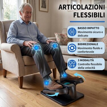 Електричний еліптичний тренажер Amonax для дому, міні крос-тренажер для сидіння, кардіо тренажер під стіл, для людей похилого віку