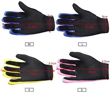 Рукавички для дайвінгу, снорклінгу та каякінгу: пара, 3 кольори, неопренові, 5 пальців, для водних видів спорту (M, темно-синій)